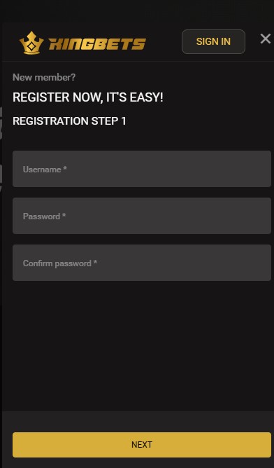 Kingbets Sign Up